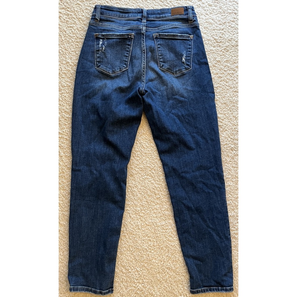 Judy Blue Slim Fit Destroyed Blue Denim Jeans Women 7/28